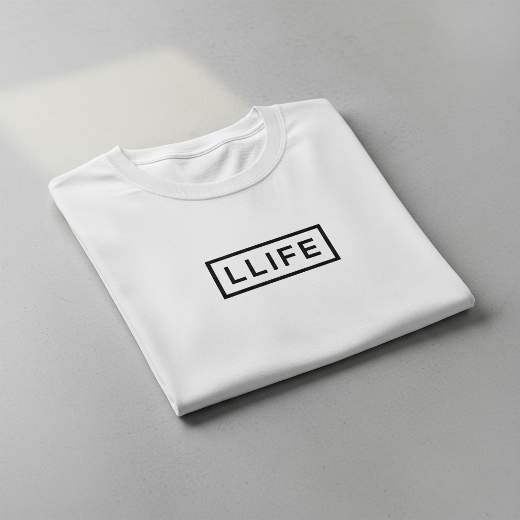 LLIFE white t-shirt mockup