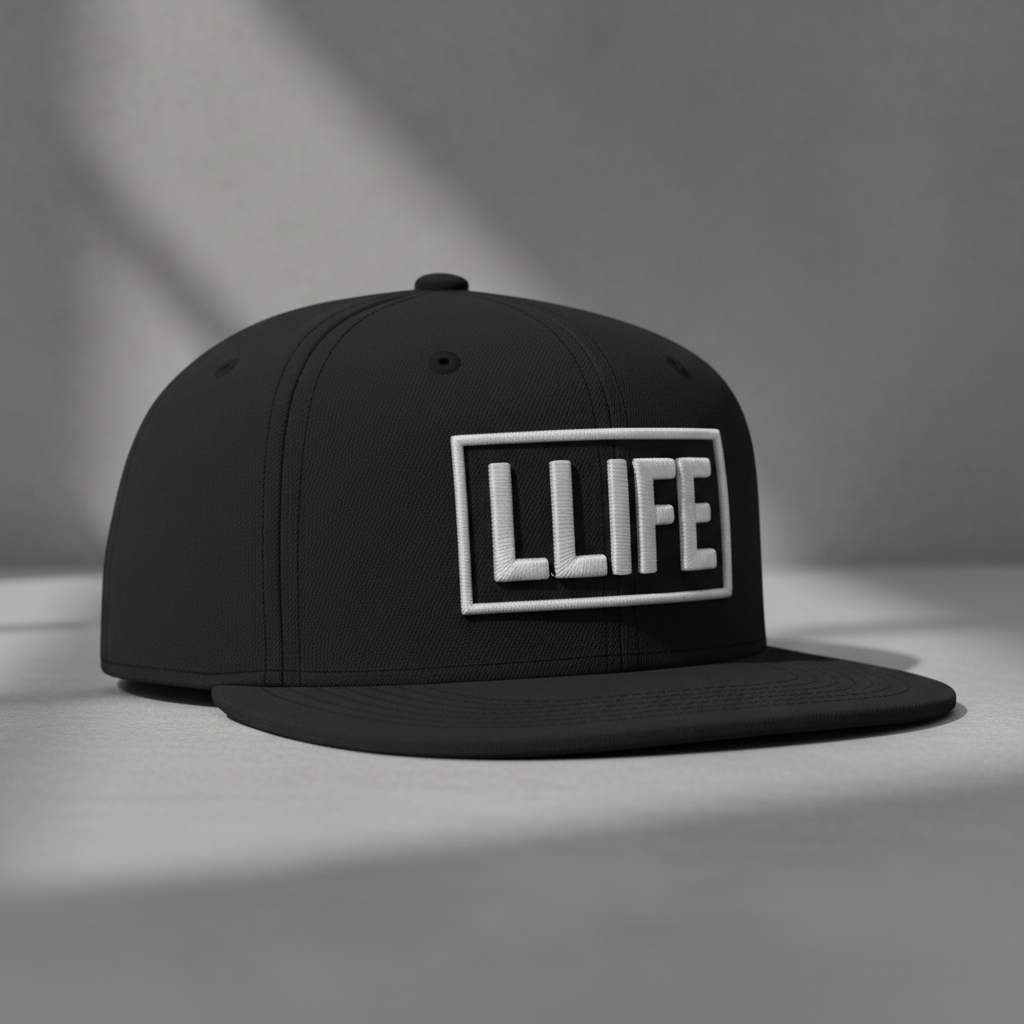 LLIFE black snapback hat mockup