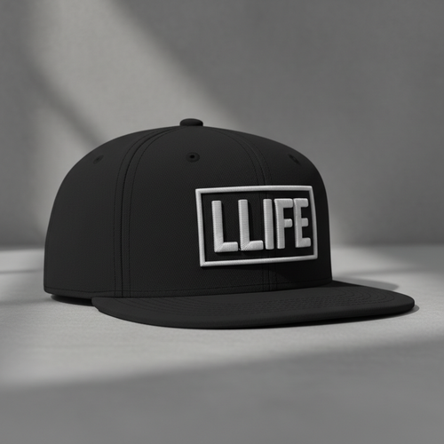 LLIFE black snapback hat mockup
