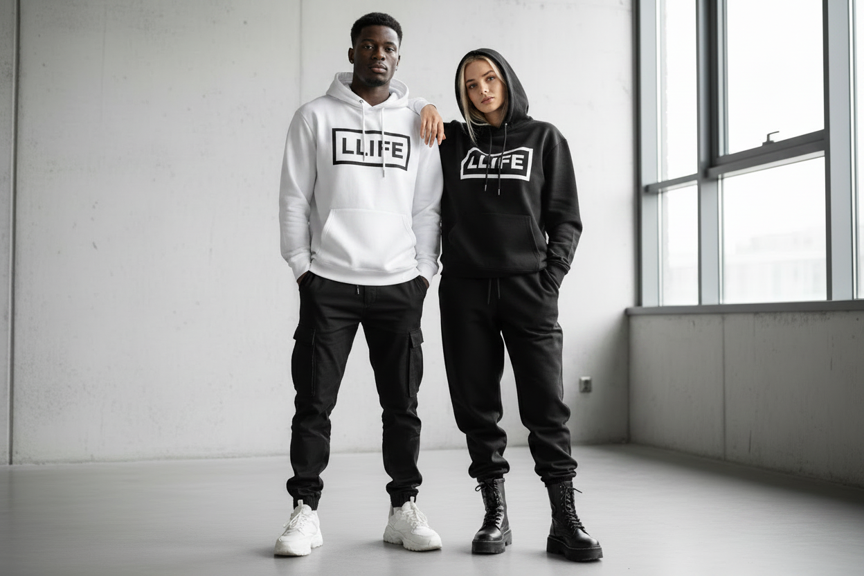 LLIFE Hoodie Duo - White Female Hoodie